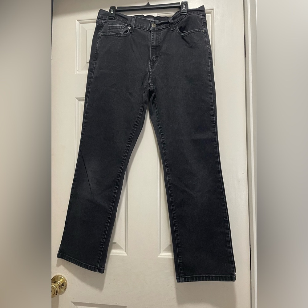 Women’s Faded Black Levi’s 505 Straight Leg Black Label size 14 Short